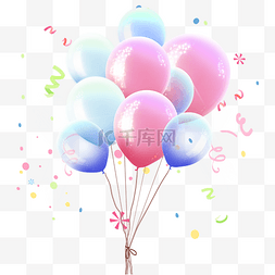 漂浮彩色气球图片_梦幻彩色气球