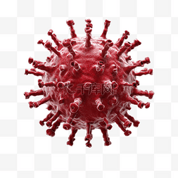 C4D立体冠状病毒生物医疗红色