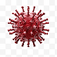C4D立体冠状病毒生物医疗红色