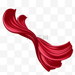 大气红色丝绸红绸绸缎绸带