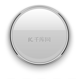 徽章银图片_有光泽的金属圆圈。