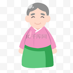 胖胖卡通人物图片_韩国父母节胖胖的母亲人物