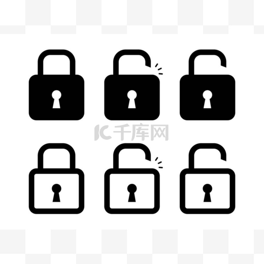 开锁图标图片-开锁图标图片素材免费下载-千库网