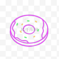 霓虹光效美食甜甜圈