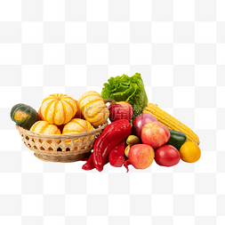 南瓜水果图片_秋季秋天丰收新鲜水果蔬菜果蔬