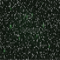 电脑模式图片_在深色背景上带有数字一和零的二