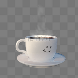 蒸汽白色咖啡杯