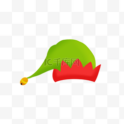 帽子剪贴画图片_红绿圣诞小精灵帽子剪贴画