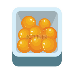 白色塑料盒图片_塑料盒中的橙色水果。