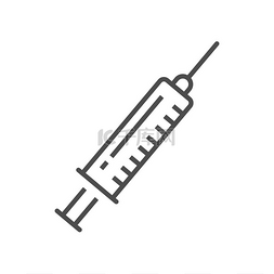 疫苗注射器针管图片_带喷嘴的注射器隔离管，注射符号