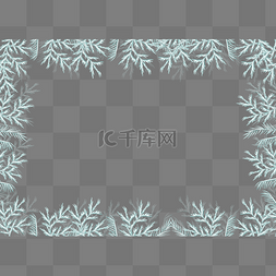 冰霜图片_冬季冰晶仿真冰霜边框