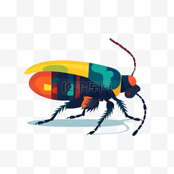 可爱昆虫插画图片_手绘动物扁平素材-小昆虫_04