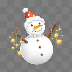 
光斑图片_立体感冬季冬天节日装饰雪人圣诞