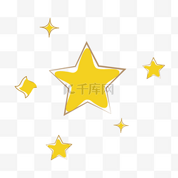 黄色不规则线条图片_不规则简单星星