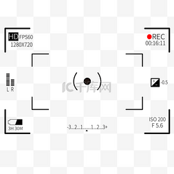取景器视频图片_数码摄影图像相机录制边框屏幕记