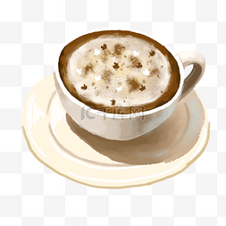 奶霜咖啡图片_奶霜巧克力水彩咖啡