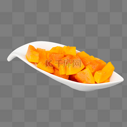 农产品水果图片_切块木瓜热带水果