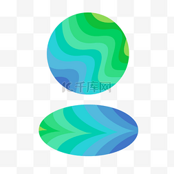 几何元素蓝绿色图片_抽象几何重叠圆形椭圆形状