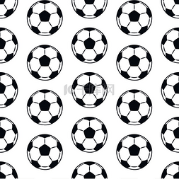 黑色运动服装图片_白色足球上的无缝图案足球设备的