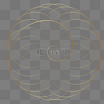黄金比例漩涡螺纹线条