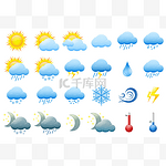 颜色的天气图标