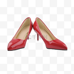 搭配红色图片_高跟鞋女装鞋子红色