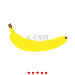 皮料图标图片_香蕉图标扁平风格香蕉图标它是扁