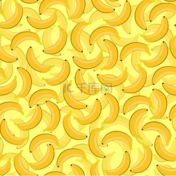 四神兽花纹图片_黄色的香蕉无缝模式