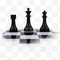 黑白棋盘国际象棋棋子