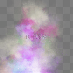 水彩混图片_半透明粉色混色抽象水彩爆炸烟雾