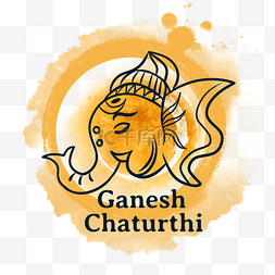 笔刷brush图片_Ganesh Chaturthi大象线