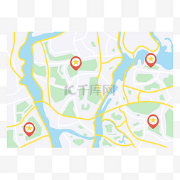 城市出行地标位置地图