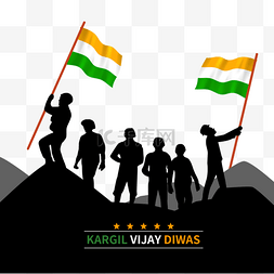 kargil vijay diwas the soldier carried flag