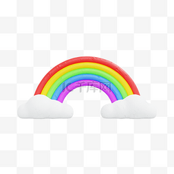 3D天气雨后彩虹