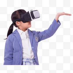 小学生人物图片_VR眼镜科技虚拟科技小学生人物