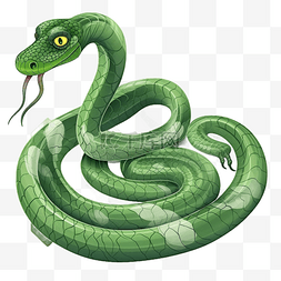 扁平卡通免抠图素材蛇