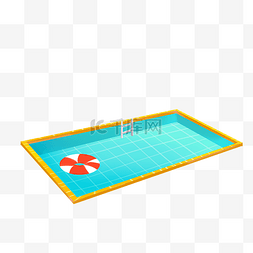 绿色长方形图片_长方形游泳池