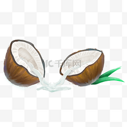 白色椰子汁图片_白色椰子果汁