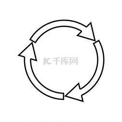 圆圈箭头ps图片_三个圆圈箭头黑色图标。