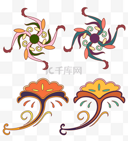 中式装饰图案图片_敦煌花纹纹样图案