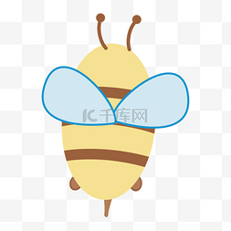 蜜蜂昆虫黄色条纹卡通动物翅膀
