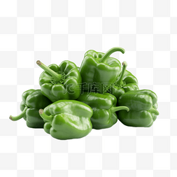 卡通绿色蔬菜插画图片_卡通手绘绿色蔬菜青椒