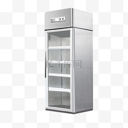 灰色立式冰柜