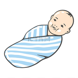 布布出生图片_刚出生的男婴的例证。