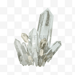 水晶灯剪影图片_3D立体仿真水晶透明质感水晶柱