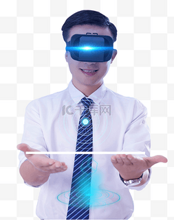 vr男人图片_VR虚拟科技人像人工智能创意
