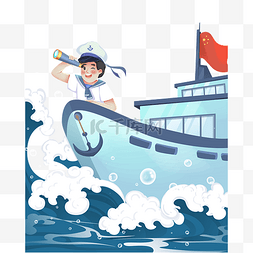 水手图片_中国航海日星辰大海海洋海船海浪