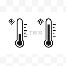 温度符号集。显示温度的三个矢量