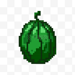 像素游戏水果绿色西瓜