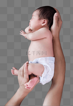 婴儿满月照素材图片_新生儿婴儿满月照三胎宝宝